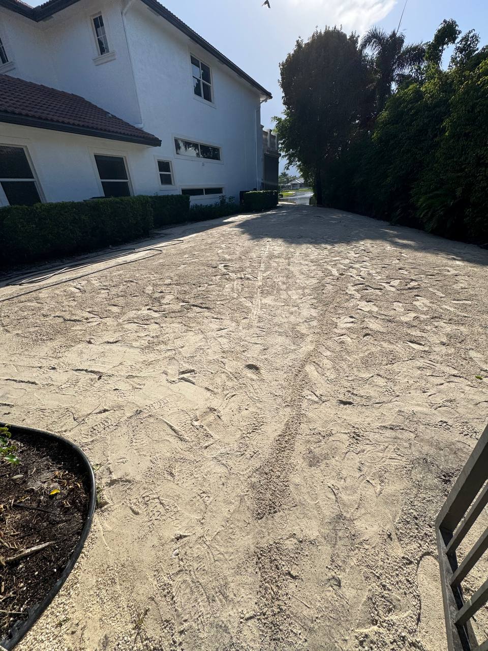 Before artificial turf installation - empty commercial space